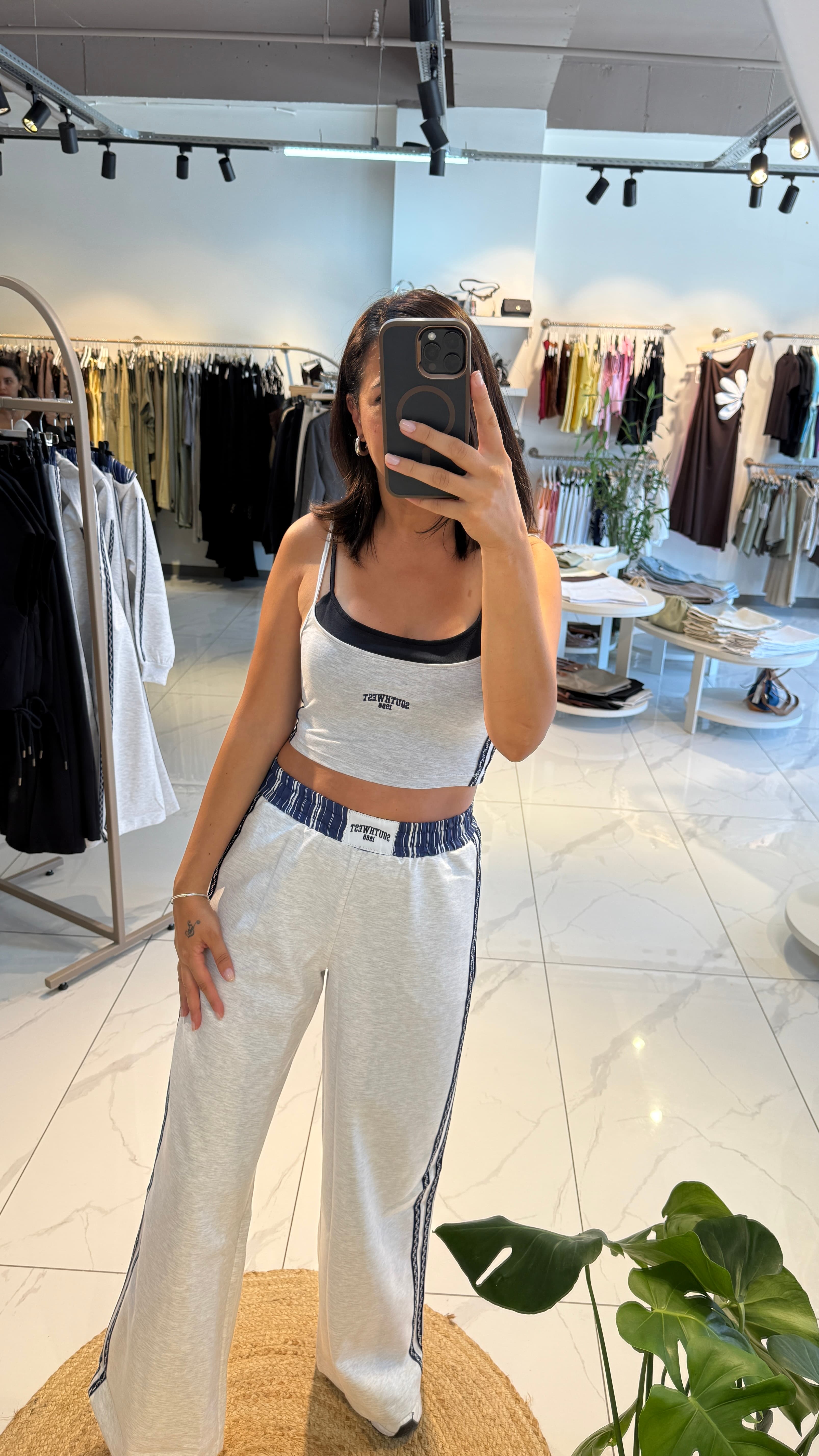 CROP ÇİFT ASKILI BLUZ