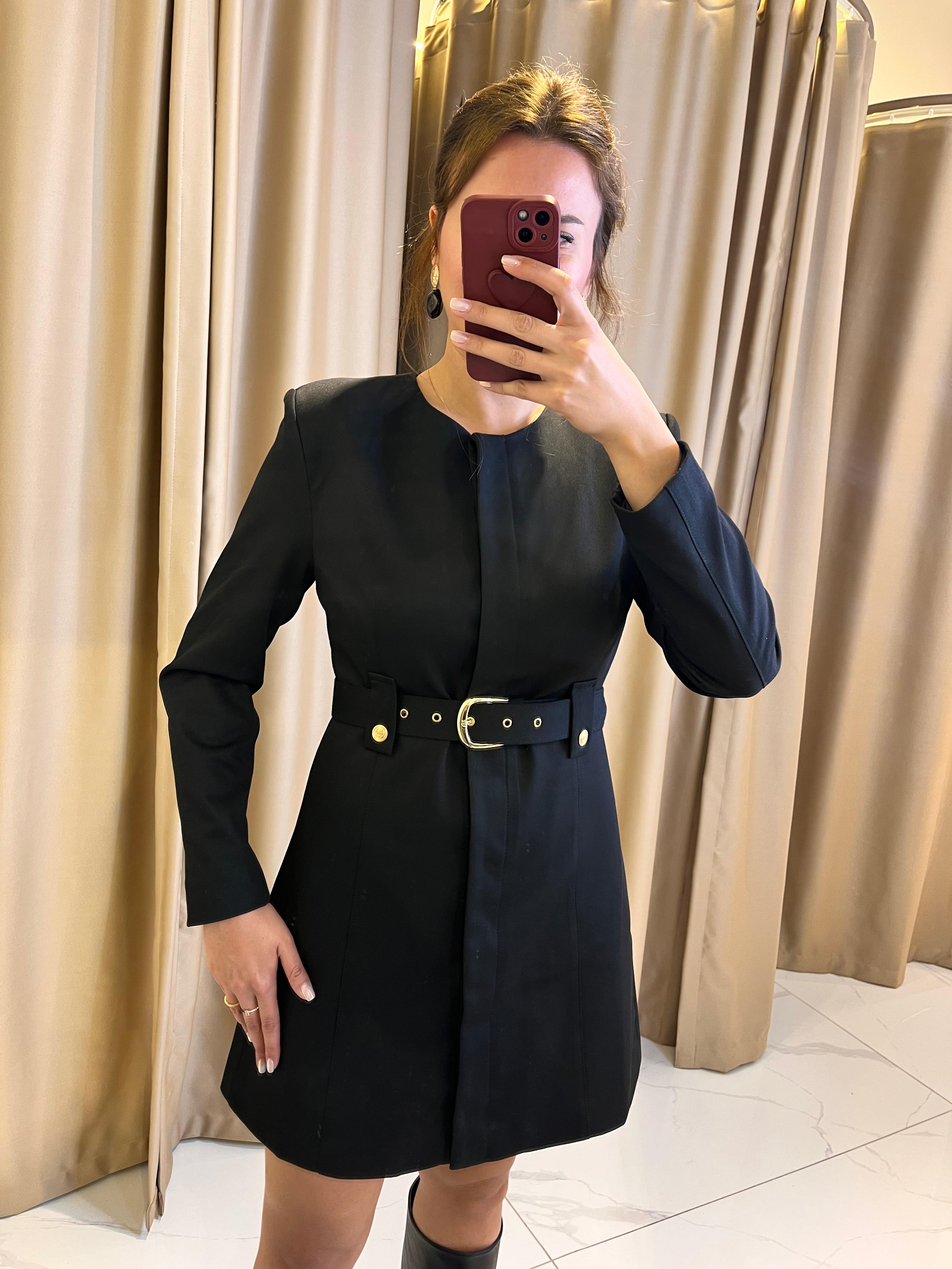 KEMER DETAY MİNİ ELBİSE