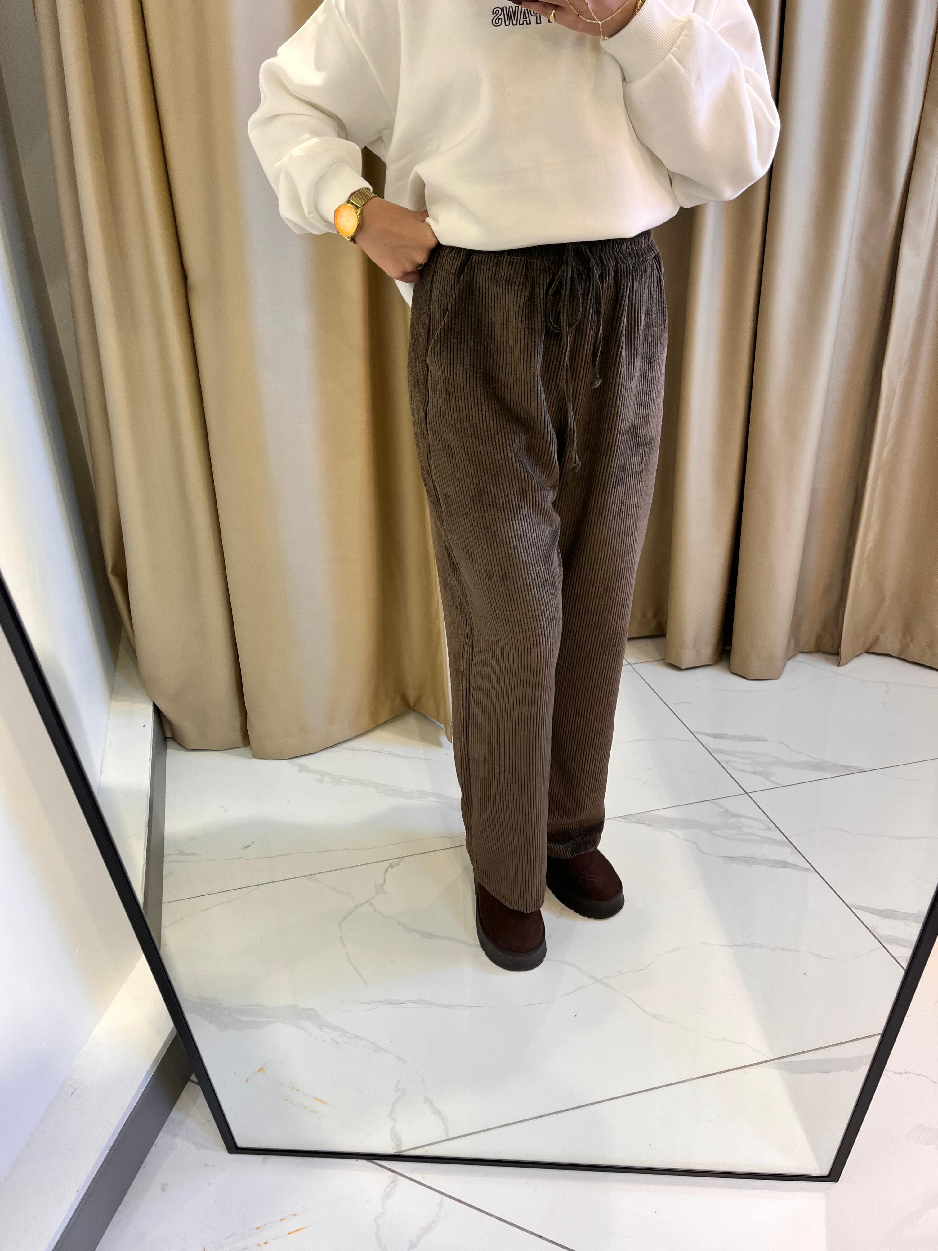 KADİFE BAĞCIKLI PALAZZO PANTOLON