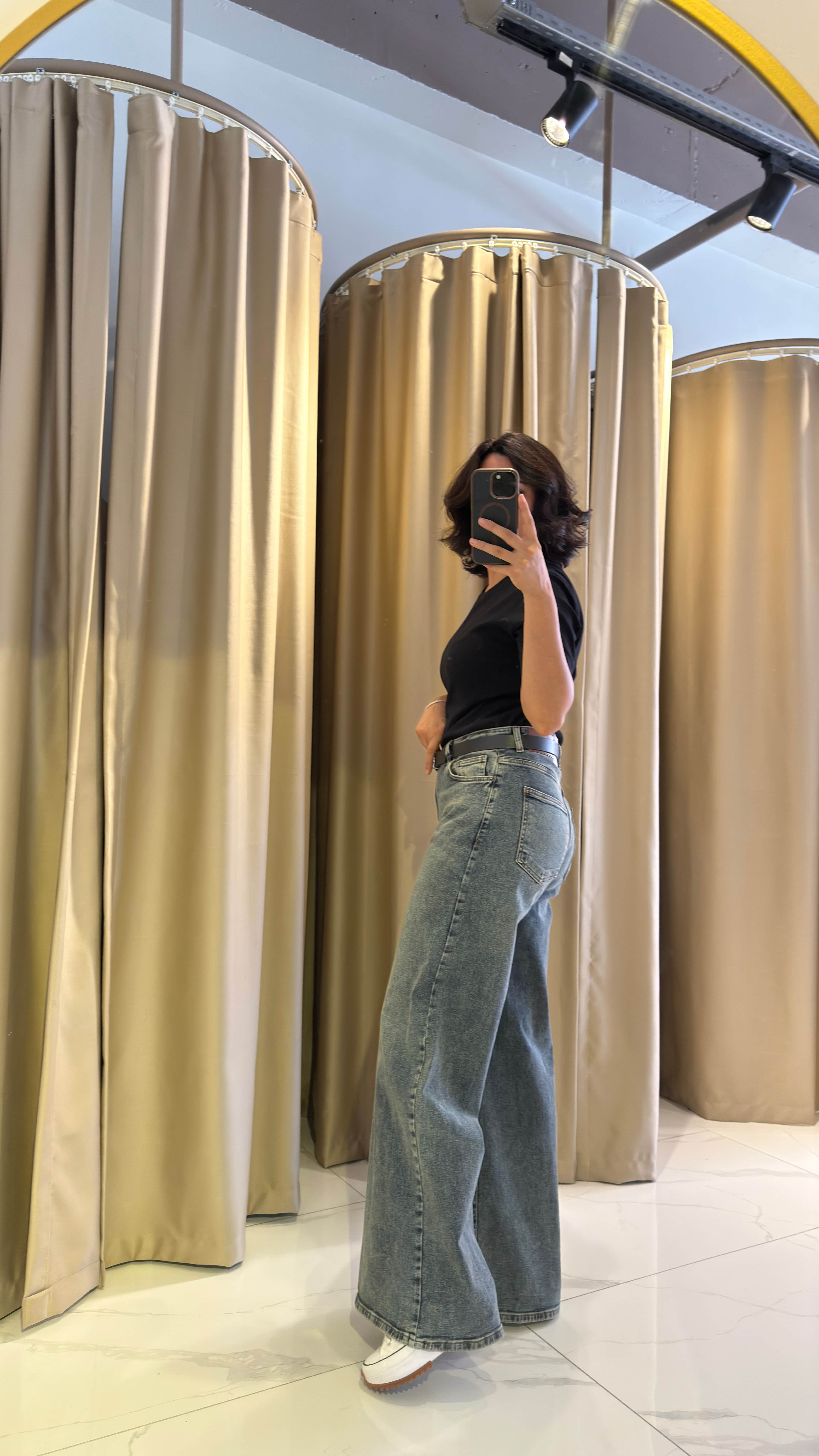PARÇALI BAGGY JEANS