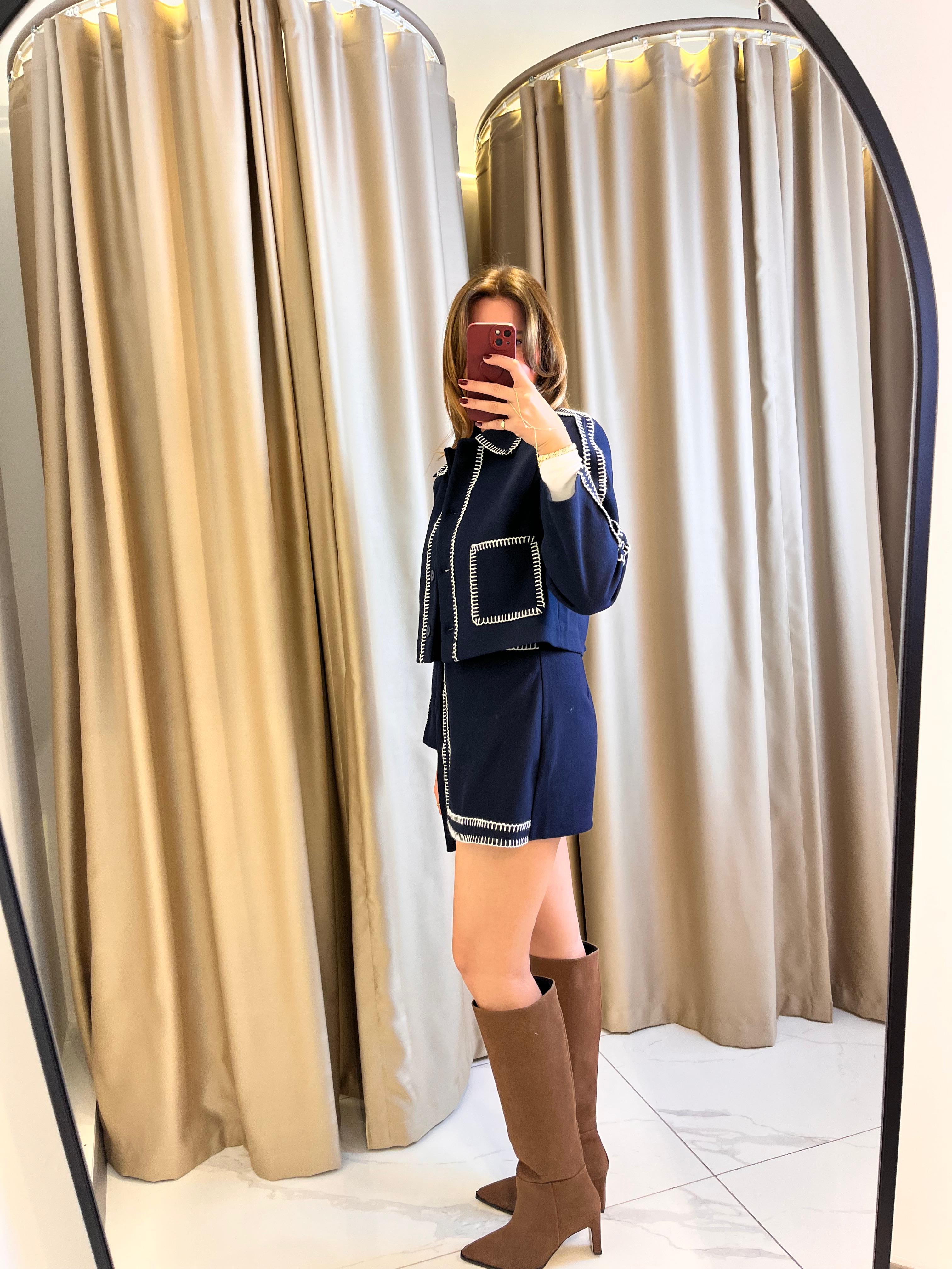 DİKİŞ DETAY KAŞE ŞORT ETEK