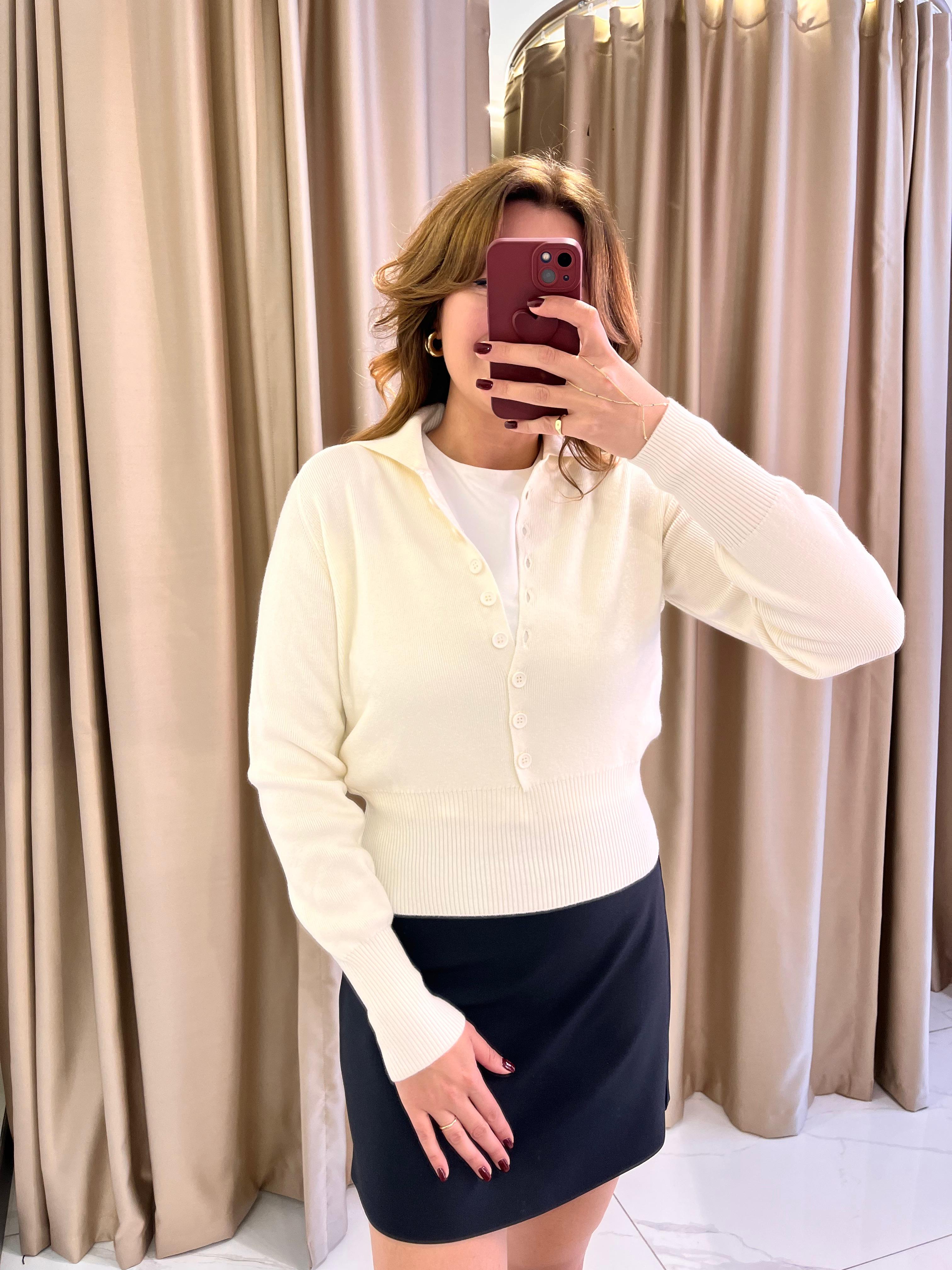 POLO YAKA YÜNLÜ TRİKO KAZAK