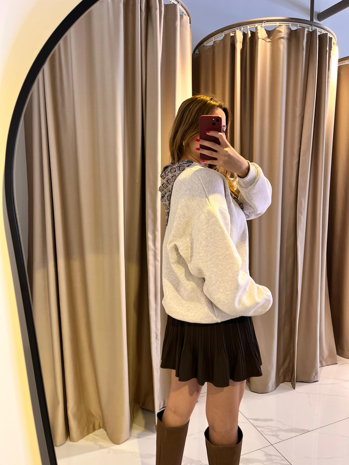 PİLELİ BELİ LASTİKLİ MİNİ ETEK