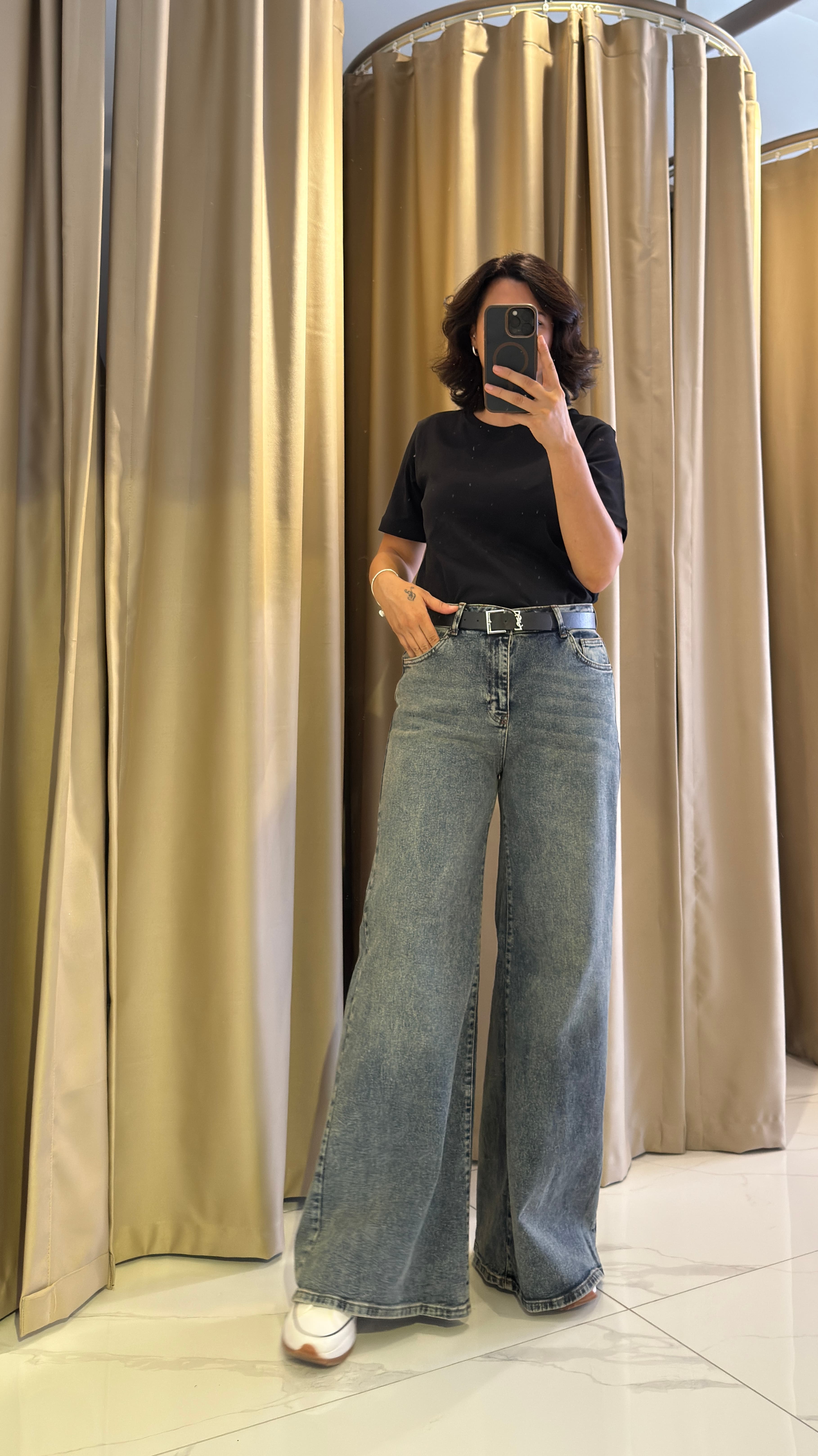 PARÇALI BAGGY JEANS