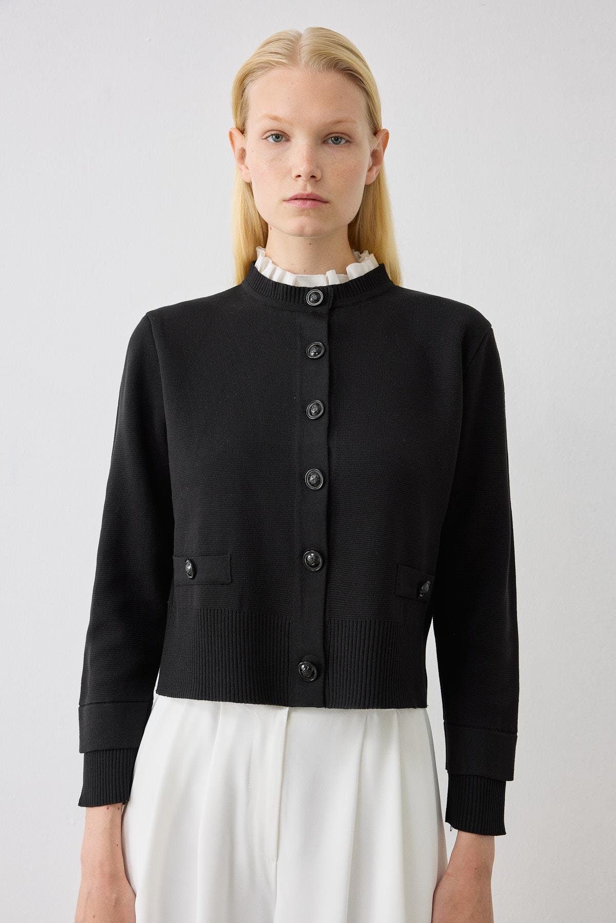 TERZİ DÜKKANI MEVA GÖMLEK YAKA TRİKO HIRKA TD26K06000007