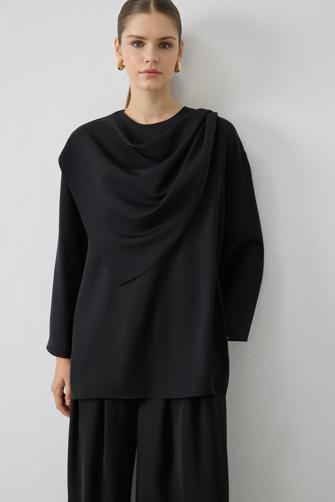 TERZİ DÜKKANI FERAL ŞAL DETAYLI PANTOLONLU TAKIM TD26K05000011