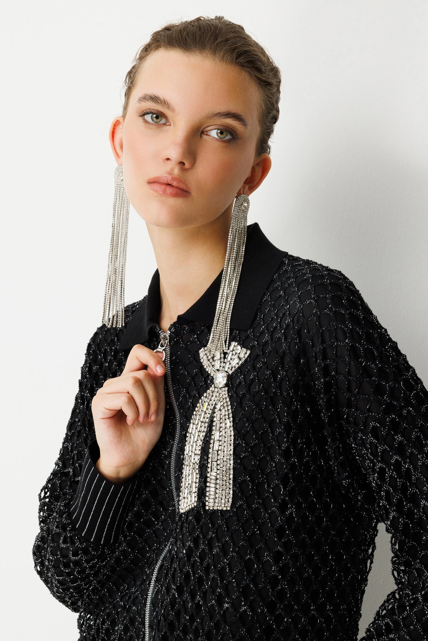 GHİSA AKSESUAR DETAYLI FİLE HIRKA 26KÖRHRK3223