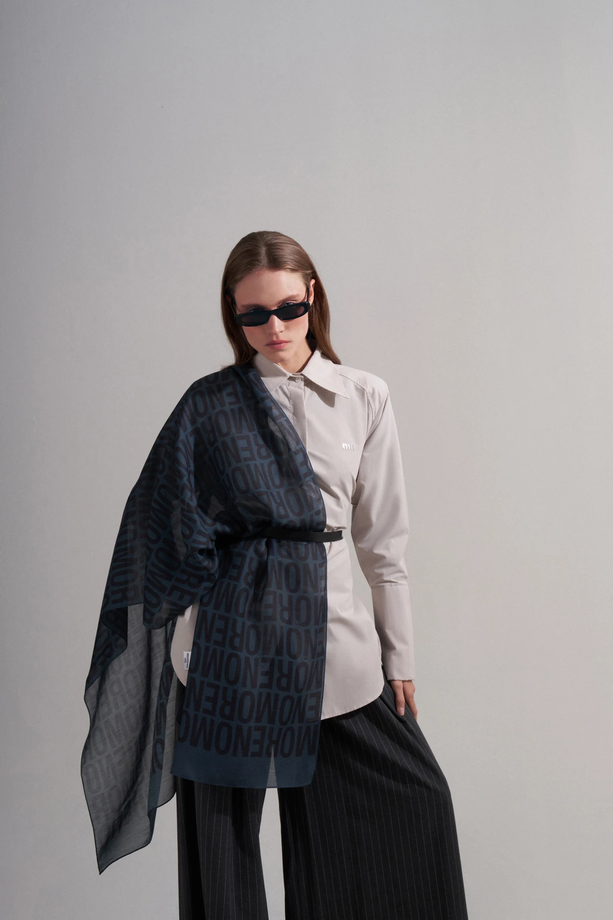 MORENOSİLK PETROL BLUE LOGO ŞAL