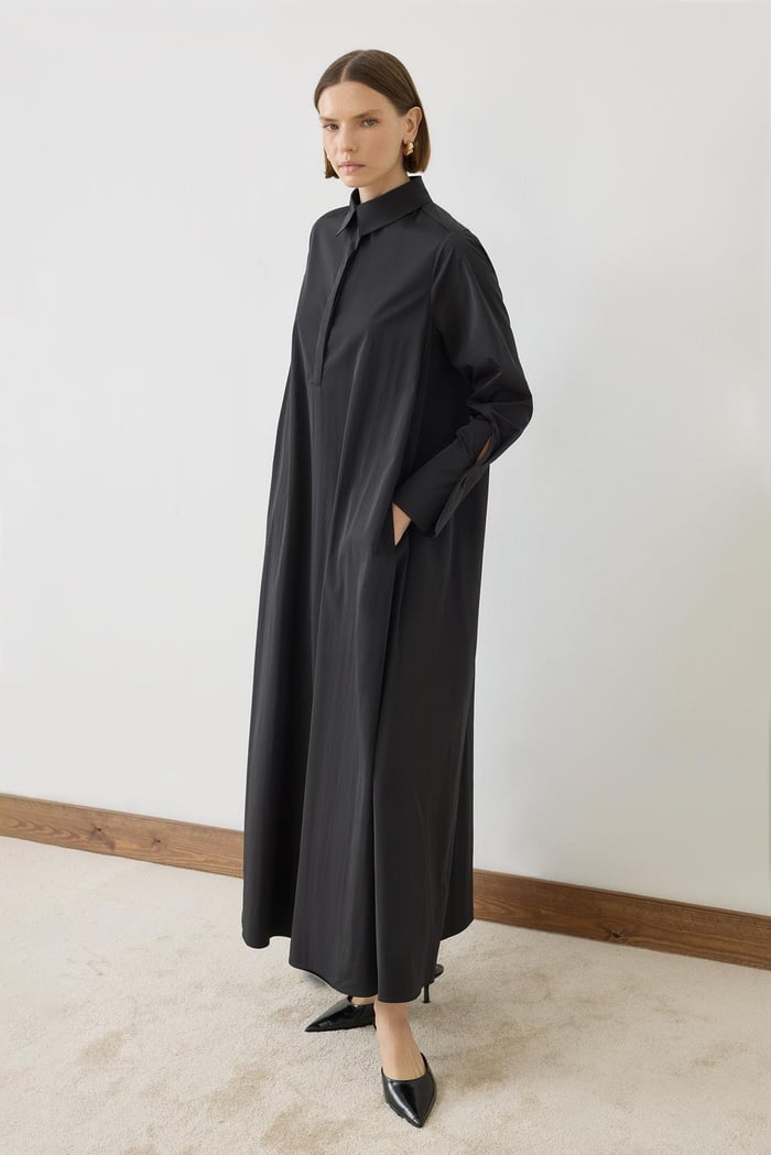 TERZİ DÜKKANI SALVE BOL KESİM GÖMLEK ELBİSE TD26K31000005