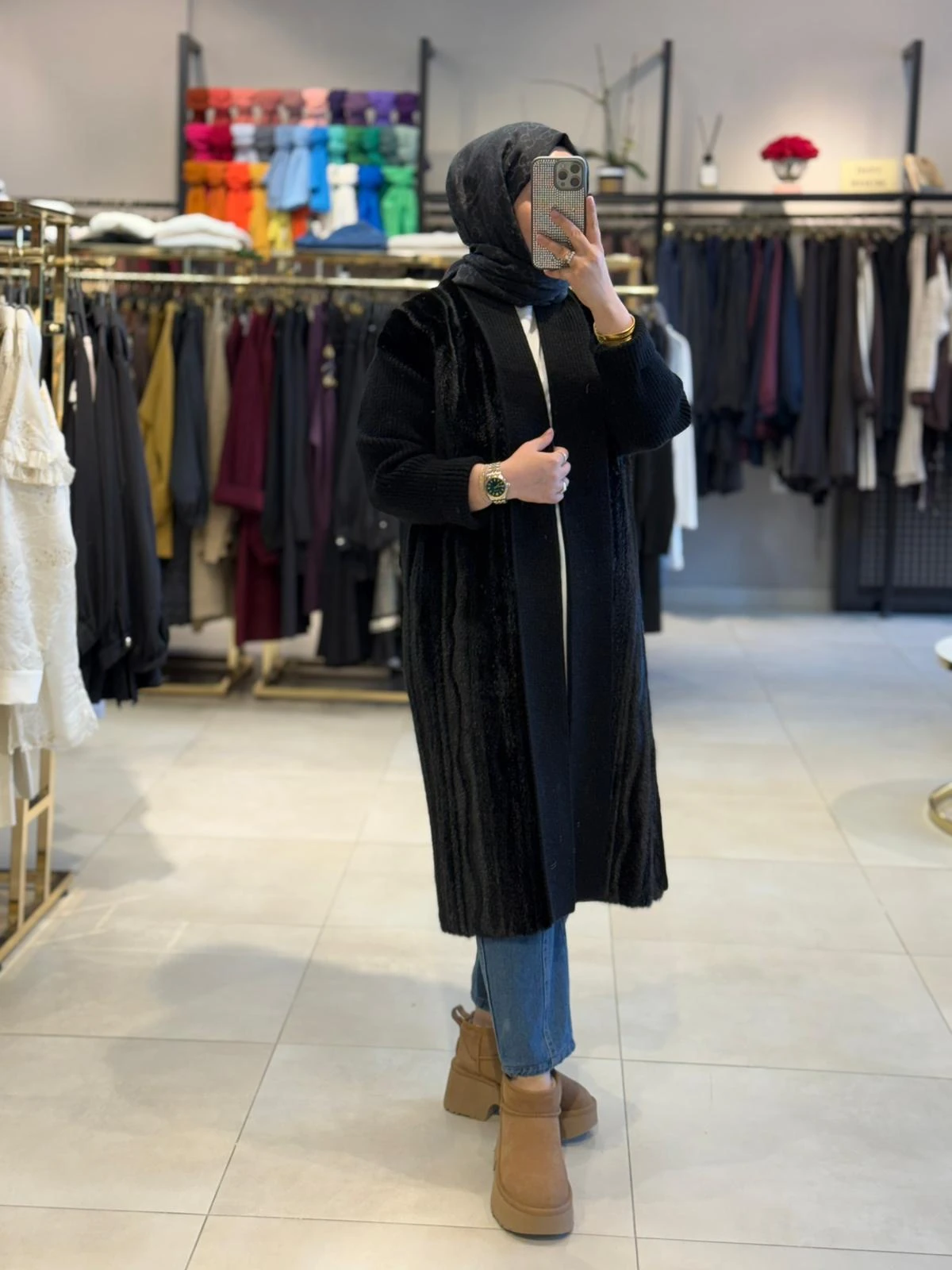 GHİSA KÜRK DETAYLI TRİKO HIRKA 5KGSHRK3050