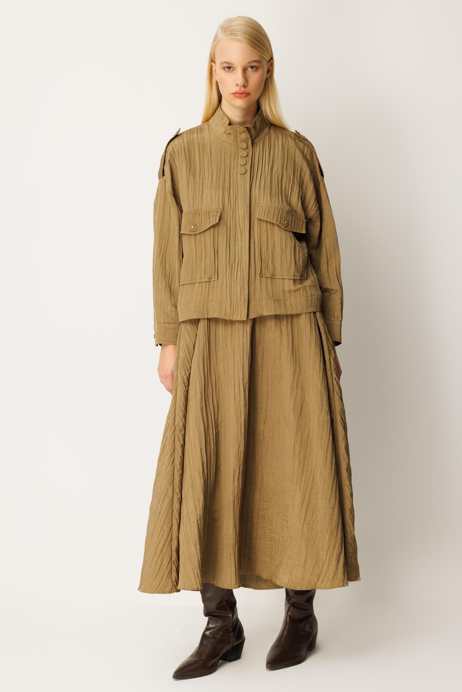 GHİSA ELBİSE CEKET TAKIM 26KGSTKM3196 - Haki