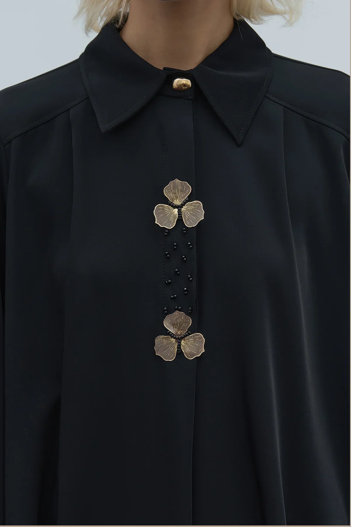 CLANDE YAKA AKSESUARLI GÖMLEK 3025