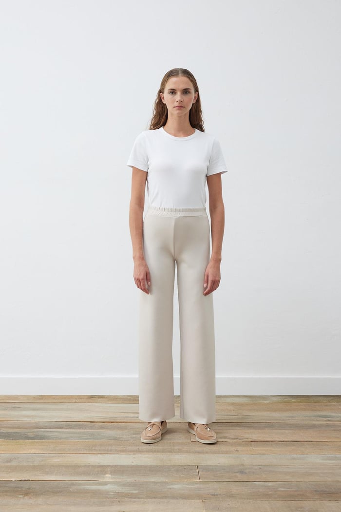 TERZİ DÜKKANI ASEL SCUBA PANTOLON TD21Y04033007 - Taş