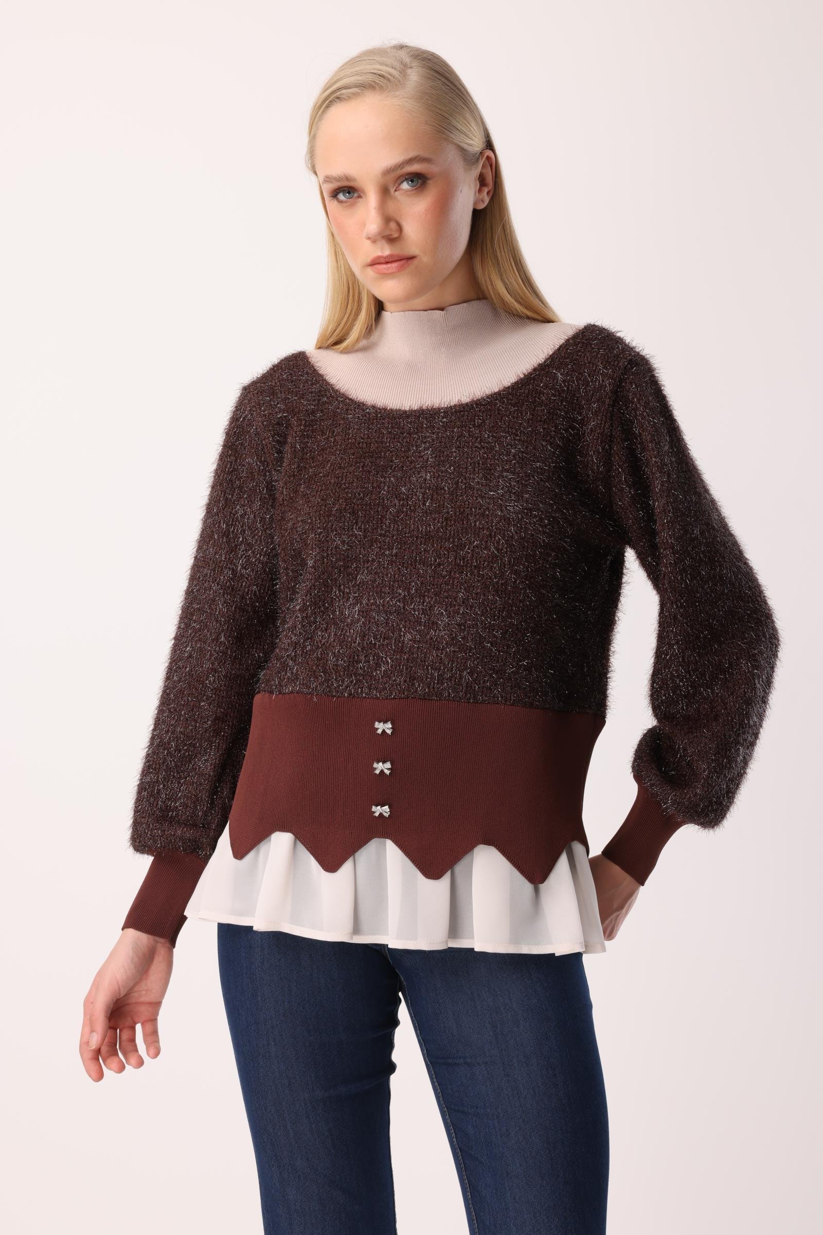 GHİSA TUNİK 26KÖRTNK4187 - Kahve