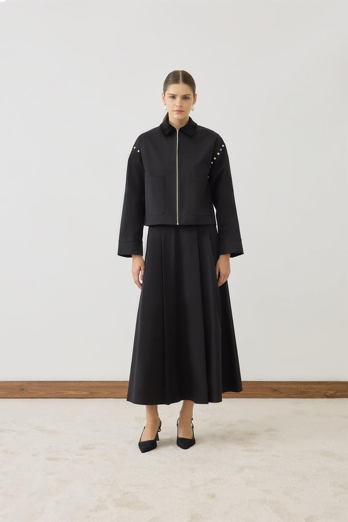 TERZİ DÜKKANI SPARK İNCİ DETAYLI ETEKLİ TAKIM TD26K05000016