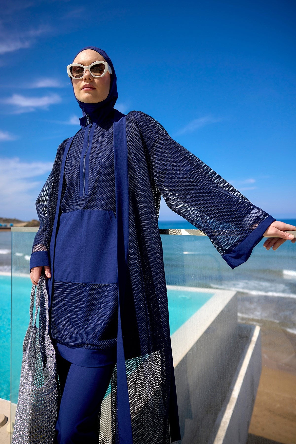 MARİNA PAREO KAFTAN - Lacivert