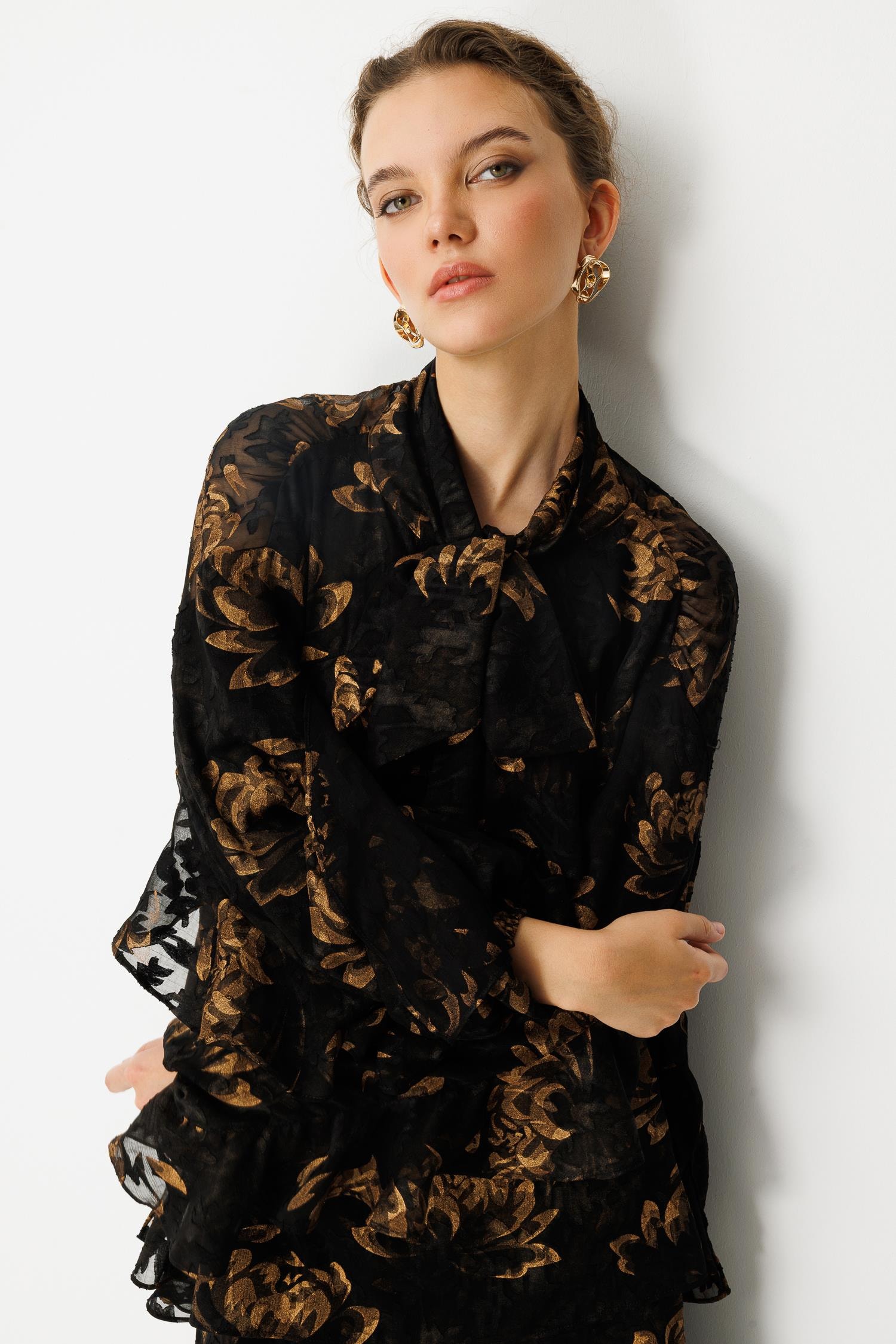 GHİSA FIRFIR DETAYLI ŞİFON TAKIM 26KGSTKM4137