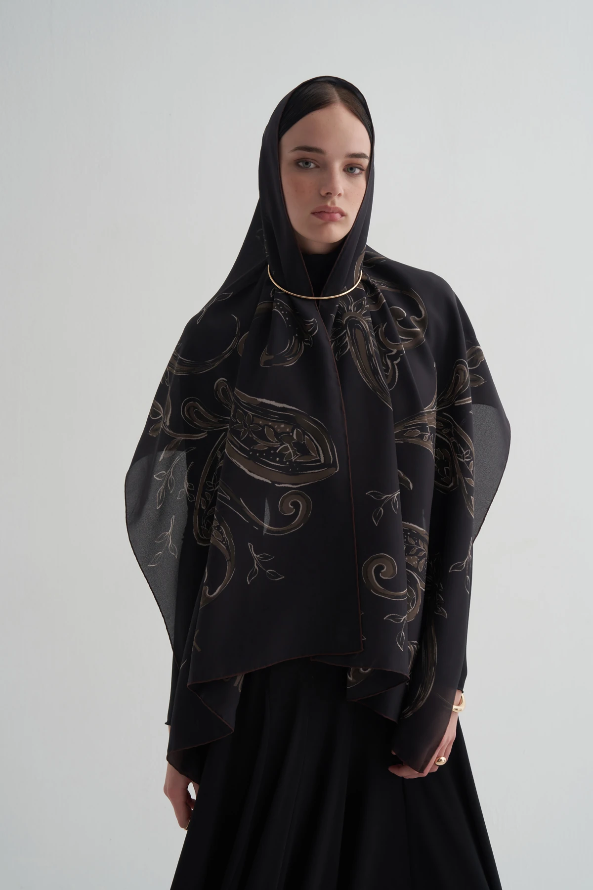 MORENOSİLK DARK BROWN BLOOM ŞAL