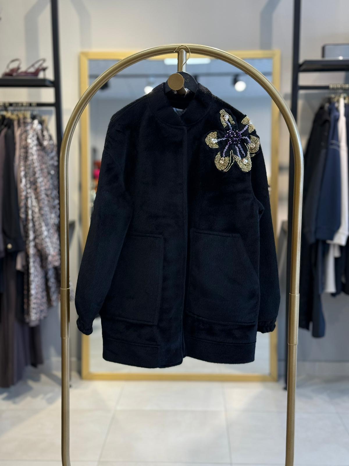 MİSSEMRAMİSS VELLE KAŞE CEKET 25KC02C4879 - Siyah