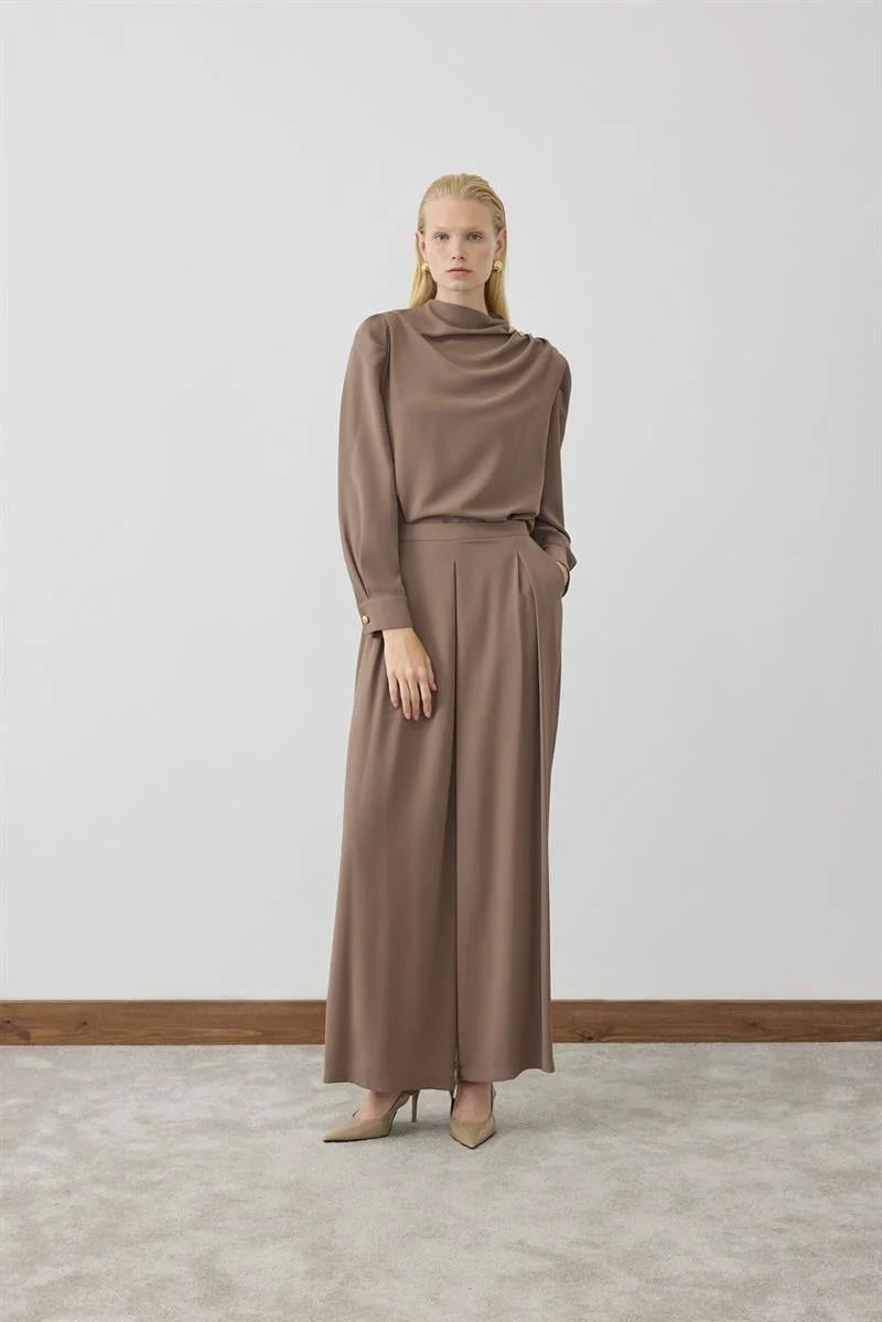 MİORİ BOİS PANTOLONLU KREP TAKIM MIO26Y0500004 - Etup