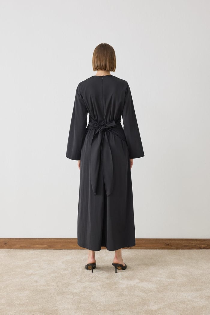 TERZİ DÜKKANI ROSE BÜZGÜLÜ DETAYLI ELBİSE TD26K31000007