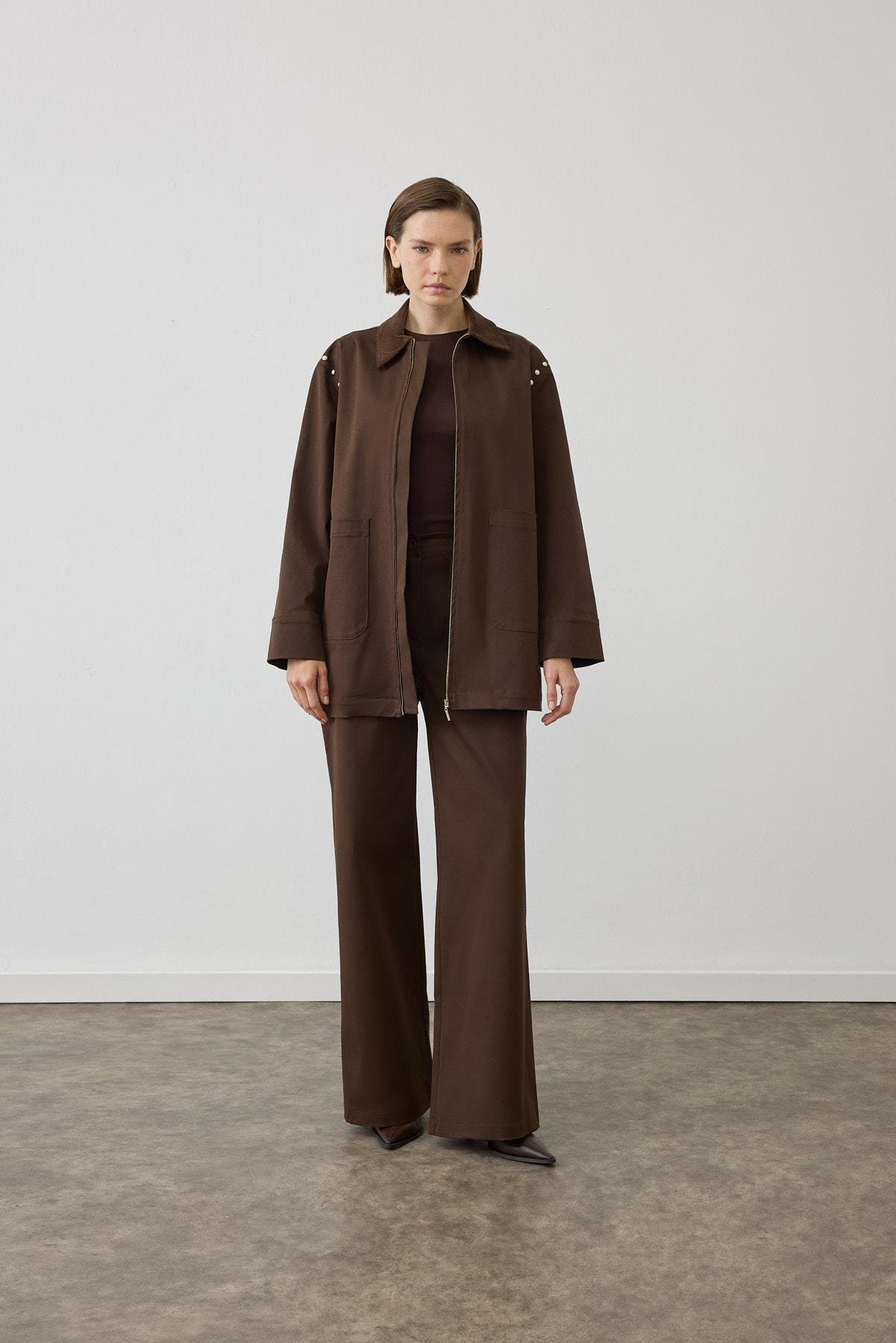 TERZİ DÜKKANI SPARK İNCİ DETAYLI PANTOLONLU TAKIM TD26K05000015