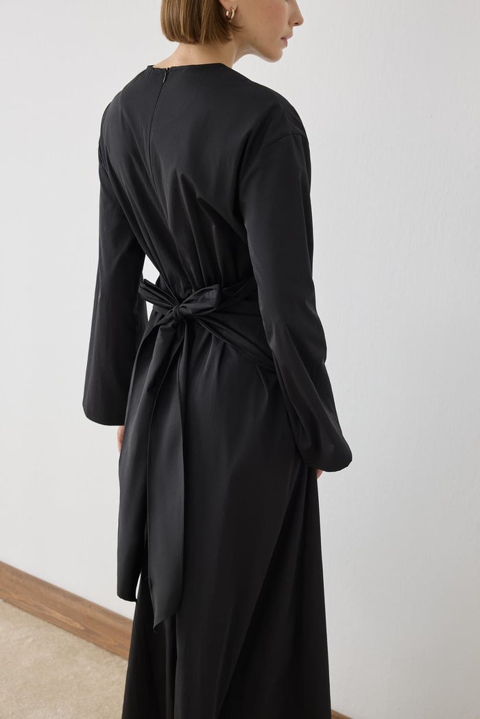 TERZİ DÜKKANI ROSE BÜZGÜLÜ DETAYLI ELBİSE TD26K31000007