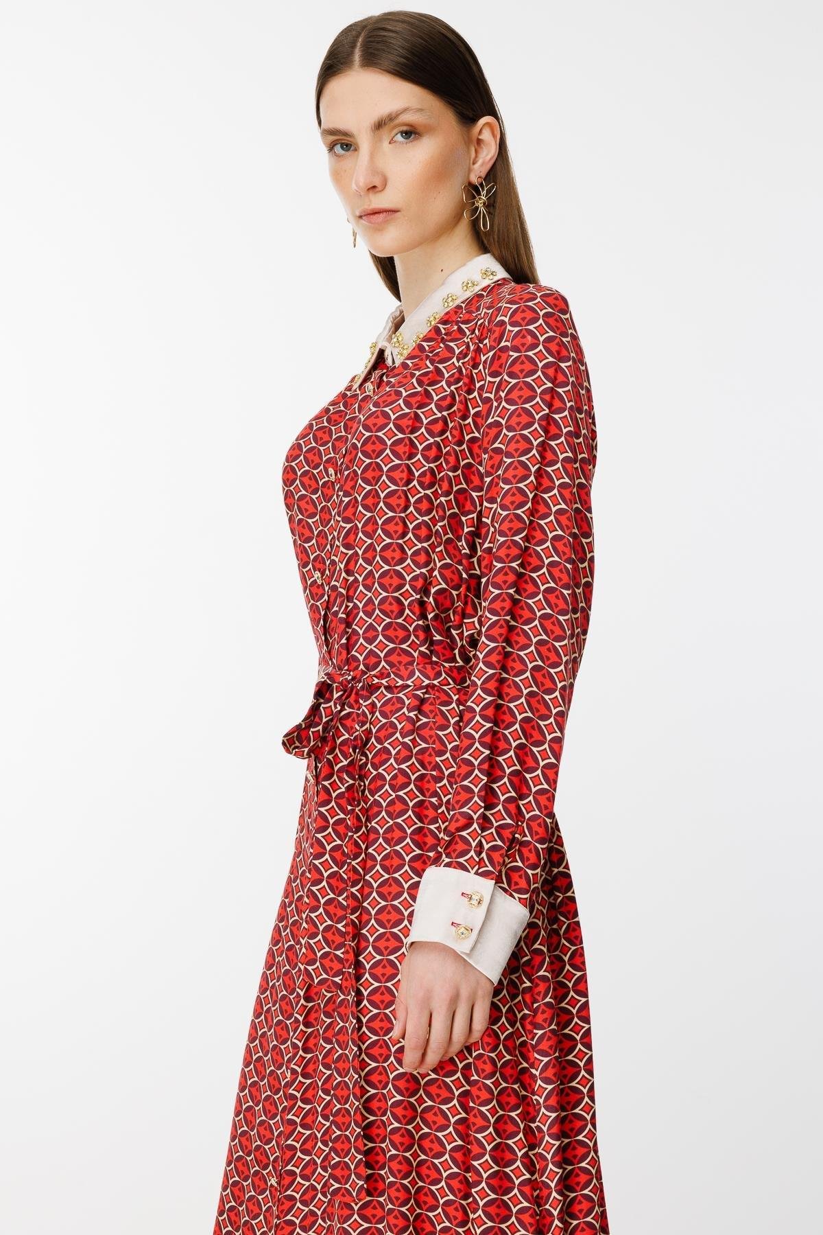 GHİSA BELİ KUŞAKLI ELBİSE 26KGSELB4925