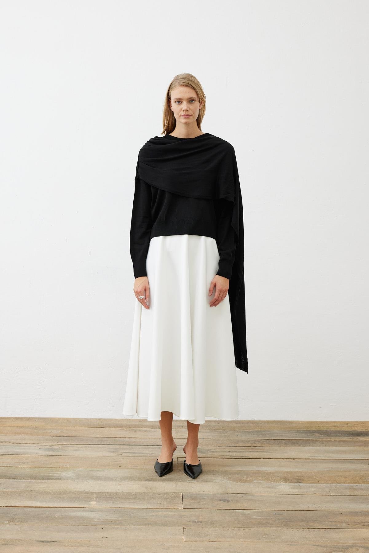 TERZİ DÜKKANI BELLA ŞAL DETAYLI TRİKO KAZAK TD24K15033009