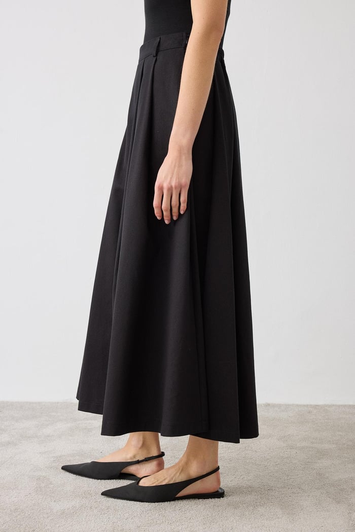 TERZİ DÜKKANI FLAM GABARDİN PİLELİ ETEK TD26K07000011