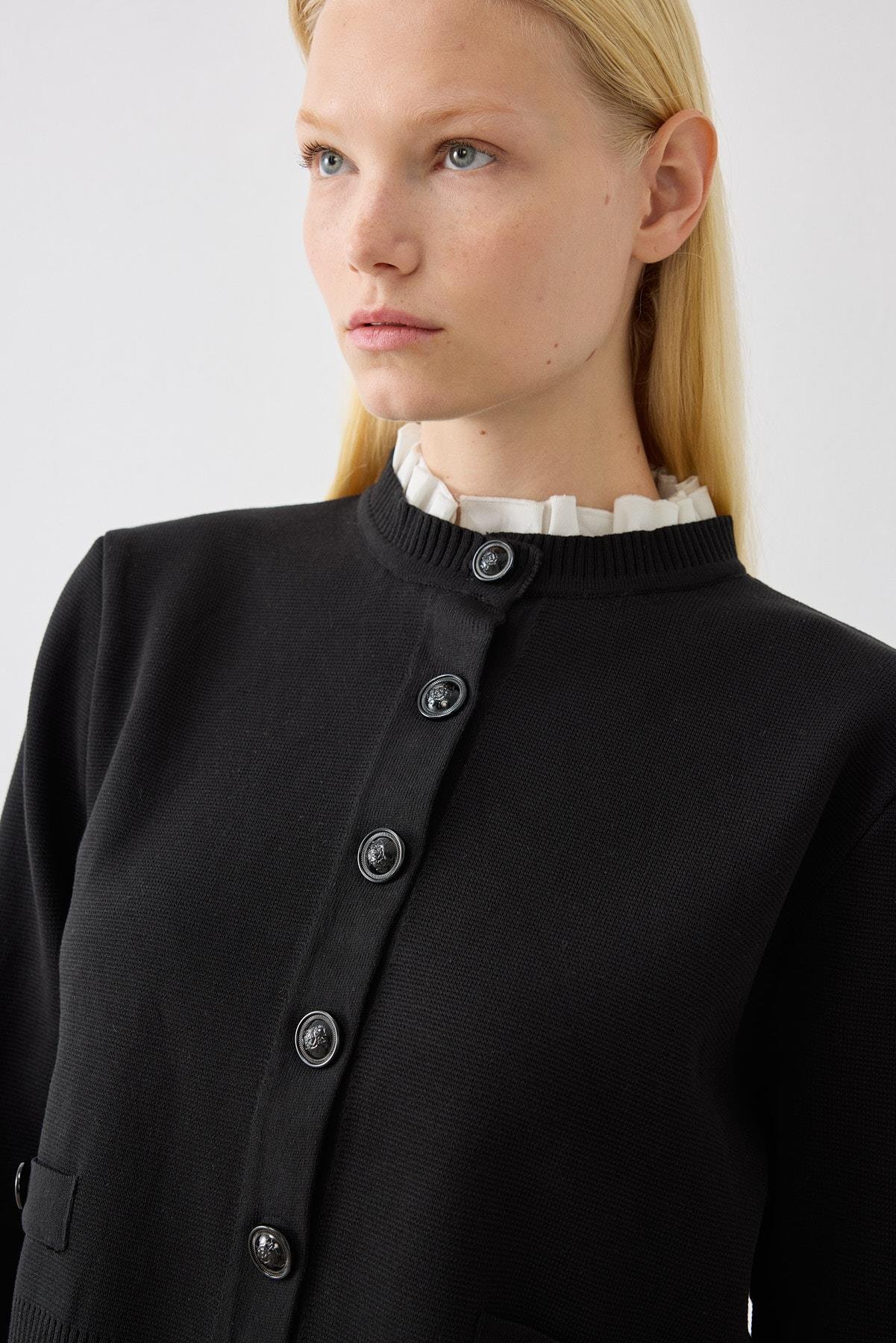 TERZİ DÜKKANI MEVA GÖMLEK YAKA TRİKO HIRKA TD26K06000007