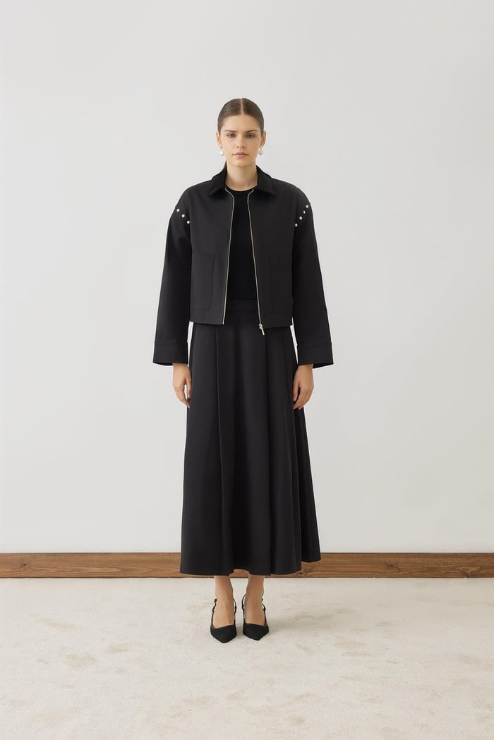 TERZİ DÜKKANI SPARK İNCİ DETAYLI ETEKLİ TAKIM TD26K05000016