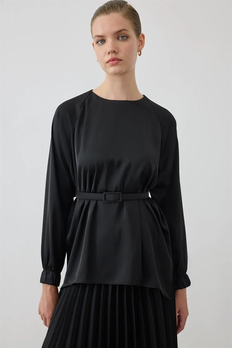 MİORİ NORA SATEN PLİSE ETEKLİ TAKIM MIO26K0500021