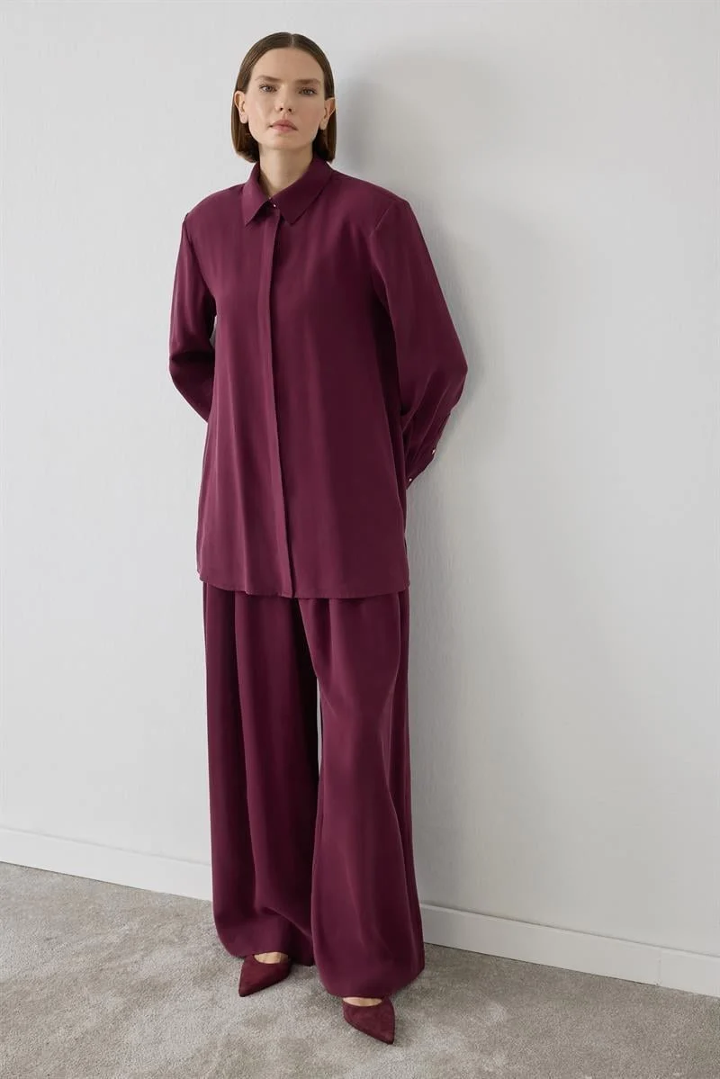 MİORİ NİMES TAŞLANMIŞ MODAL PANTOLONLU TAKIM MIO26K0500004