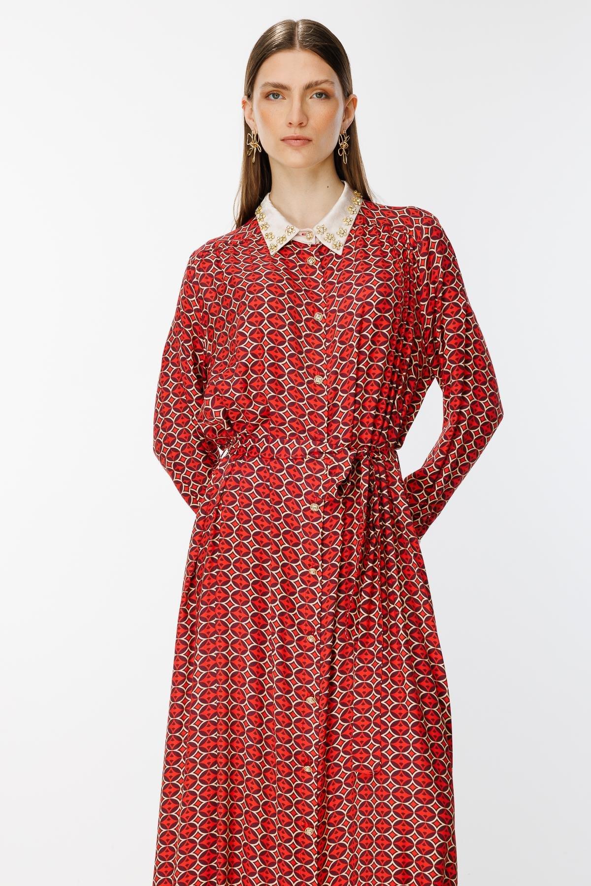 GHİSA BELİ KUŞAKLI ELBİSE 26KGSELB4925