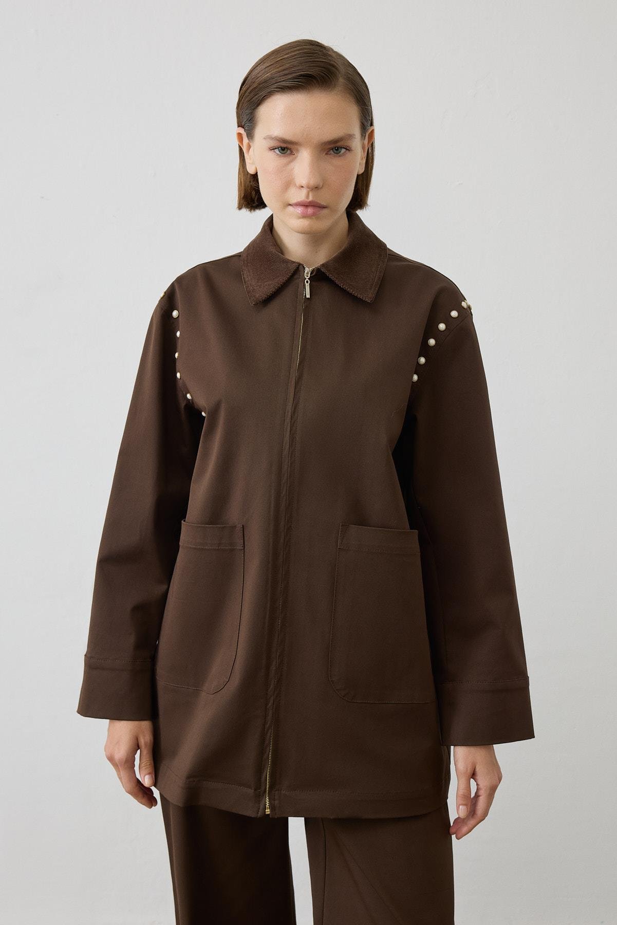 TERZİ DÜKKANI SPARK İNCİ DETAYLI PANTOLONLU TAKIM TD26K05000015