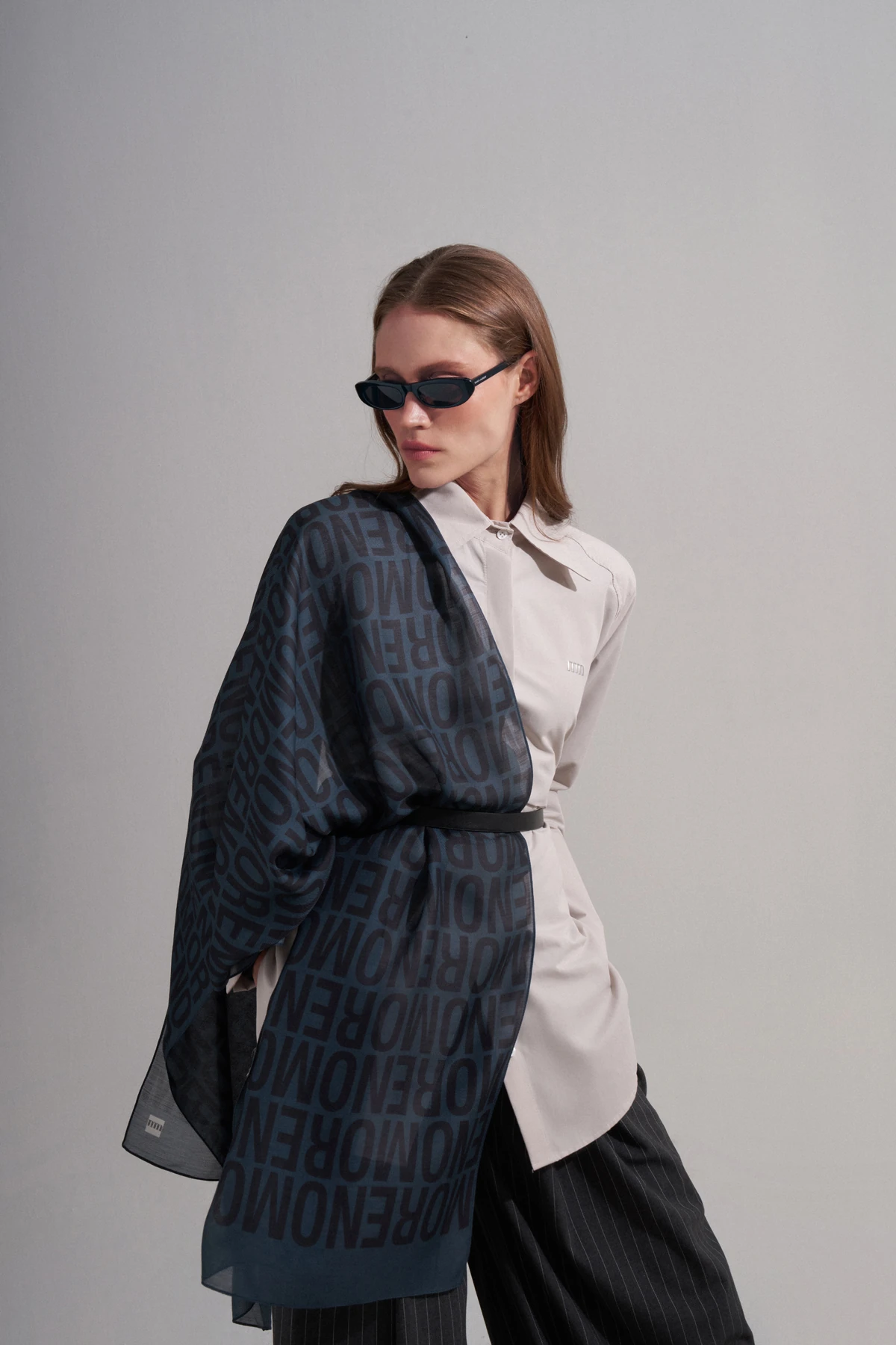 MORENOSİLK PETROL BLUE LOGO ŞAL