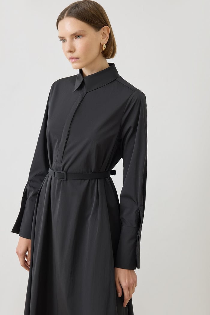 TERZİ DÜKKANI SALVE BOL KESİM GÖMLEK ELBİSE TD26K31000005