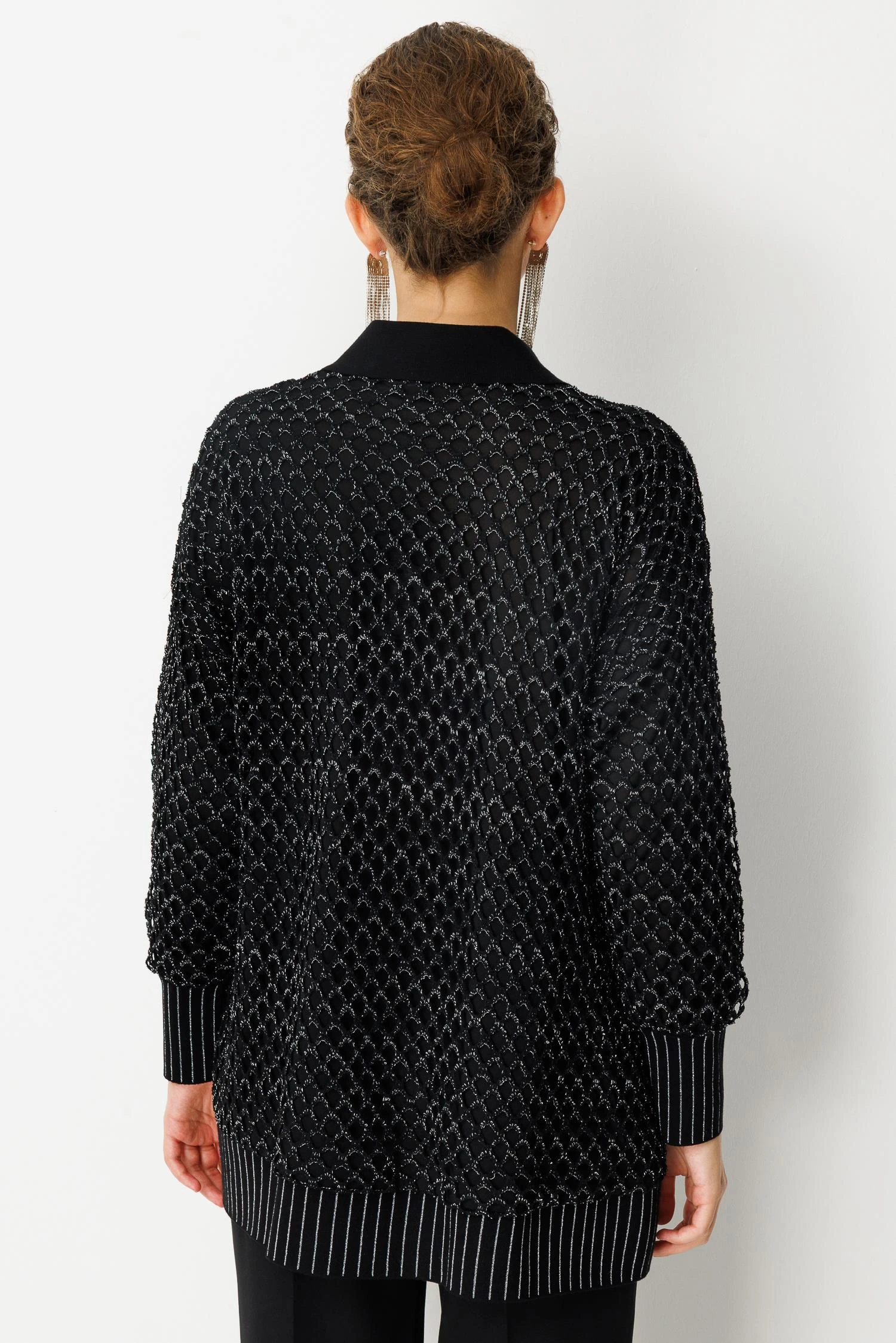 GHİSA AKSESUAR DETAYLI FİLE HIRKA 26KÖRHRK3223