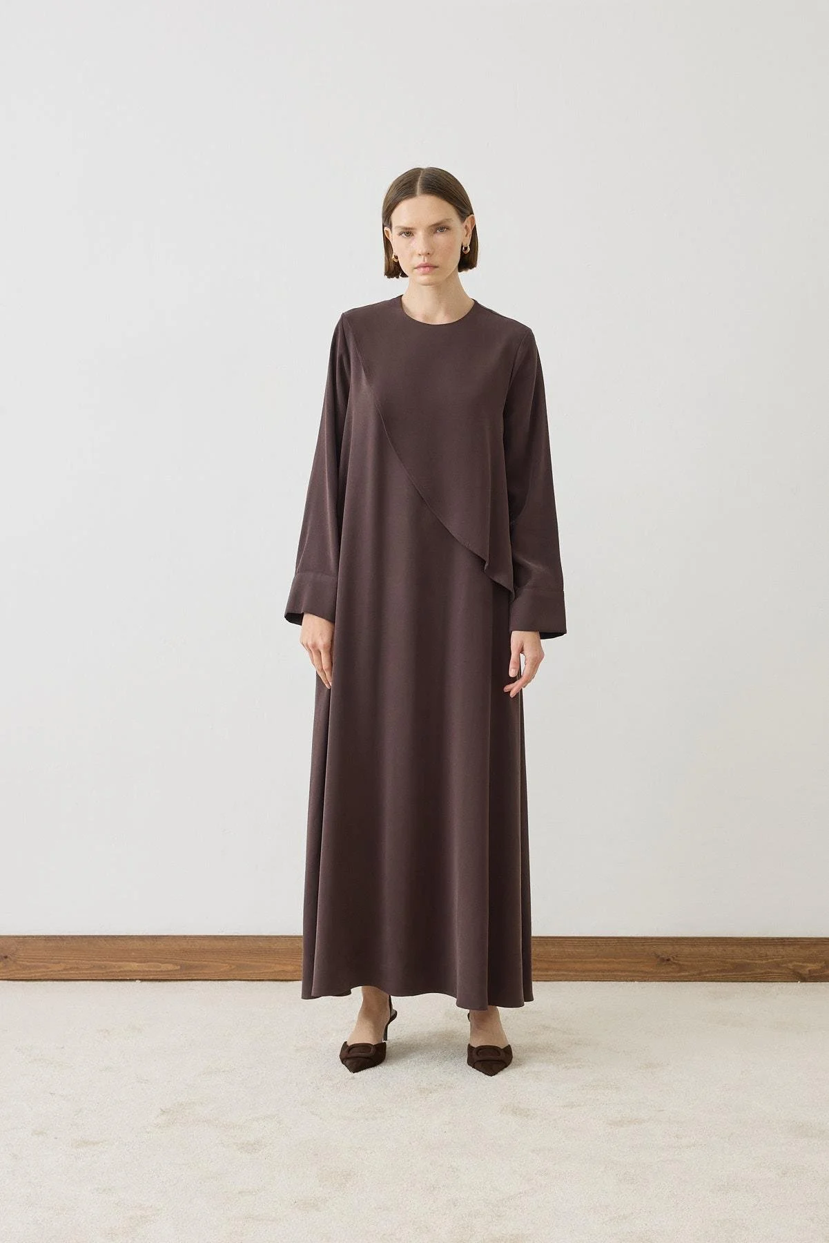 MİORİ JAVE TAŞLANMIŞ MODAL ELBİSE MIO26K3100009