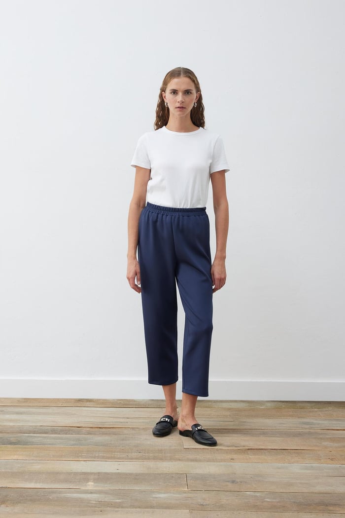 TERZİ DÜKKANI SCUBA OVERSİZE HAVUÇ PANTOLON TD23M04033012 - Lacivert