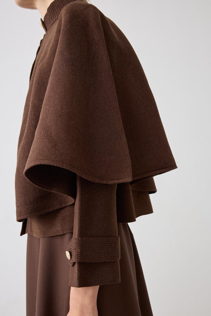 TERZİ DÜKKANI DAPHNE ÇELİK ÖRME TRİKO PELERİN KAP TD25K13000001