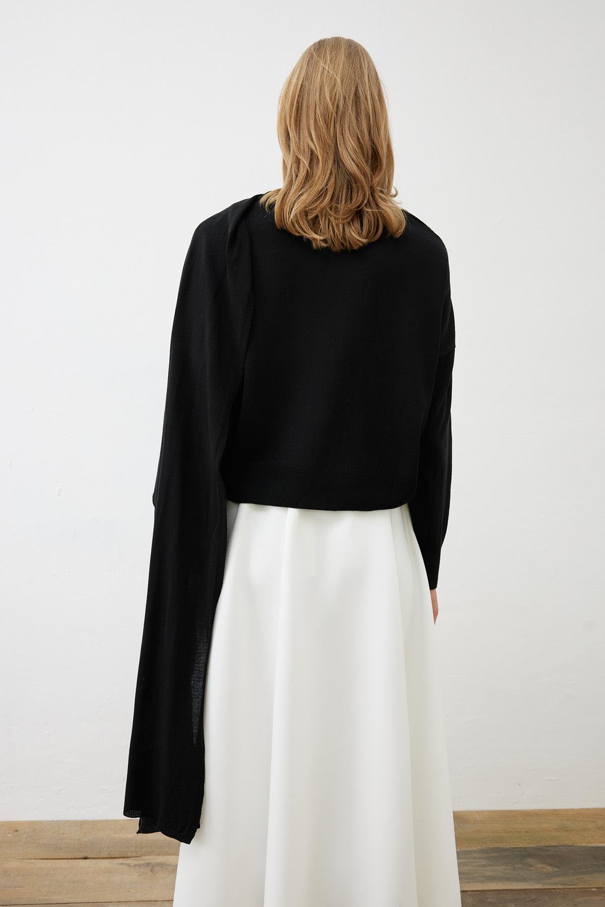 TERZİ DÜKKANI BELLA ŞAL DETAYLI TRİKO KAZAK TD24K15033009