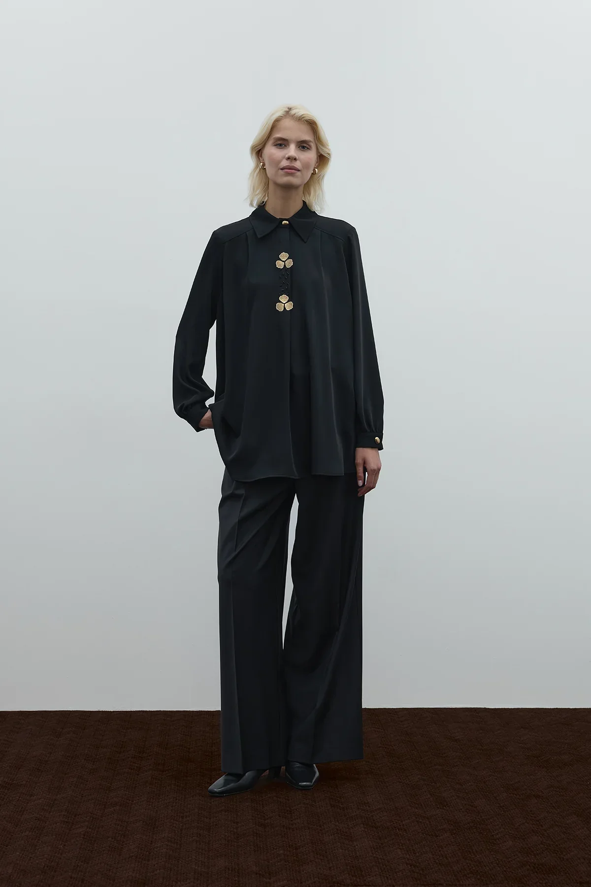 CLANDE YAKA AKSESUARLI GÖMLEK 3025