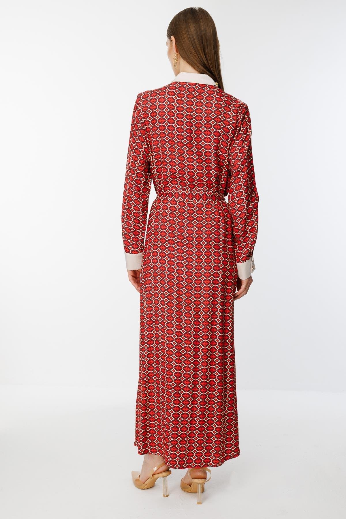 GHİSA BELİ KUŞAKLI ELBİSE 26KGSELB4925