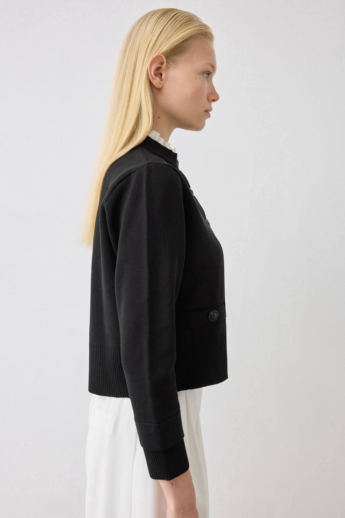 TERZİ DÜKKANI MEVA GÖMLEK YAKA TRİKO HIRKA TD26K06000007