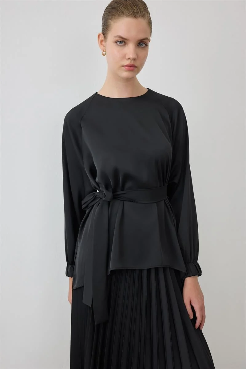 MİORİ NORA SATEN PLİSE ETEKLİ TAKIM MIO26K0500021