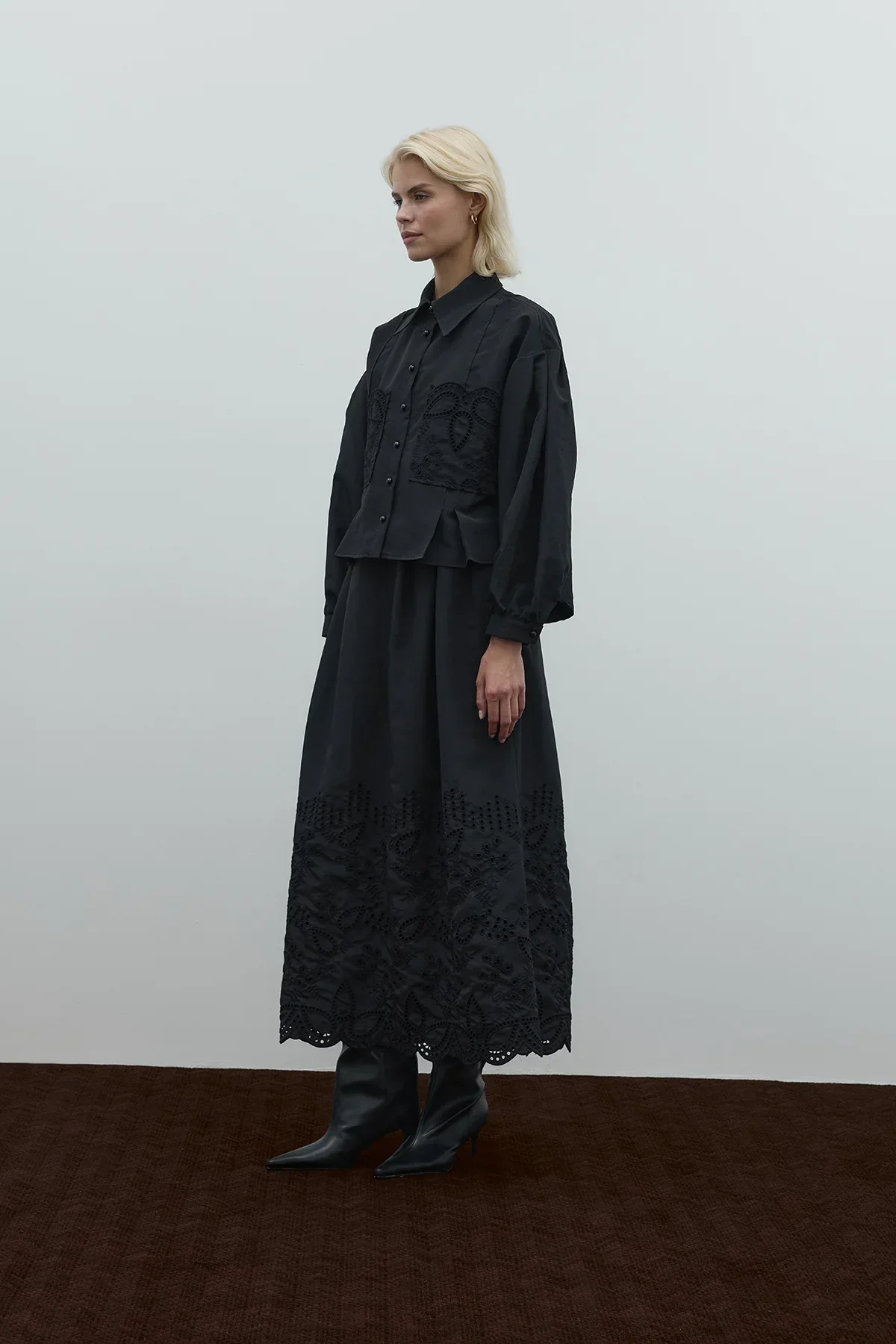 CLANDE POPLİN BRODE CEPLİ GÖMLEK 3021