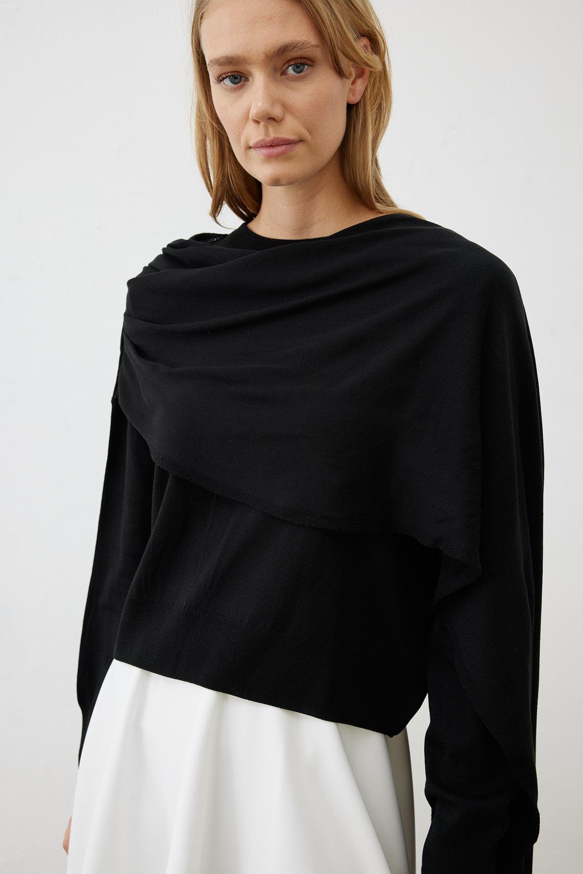 TERZİ DÜKKANI BELLA ŞAL DETAYLI TRİKO KAZAK TD24K15033009