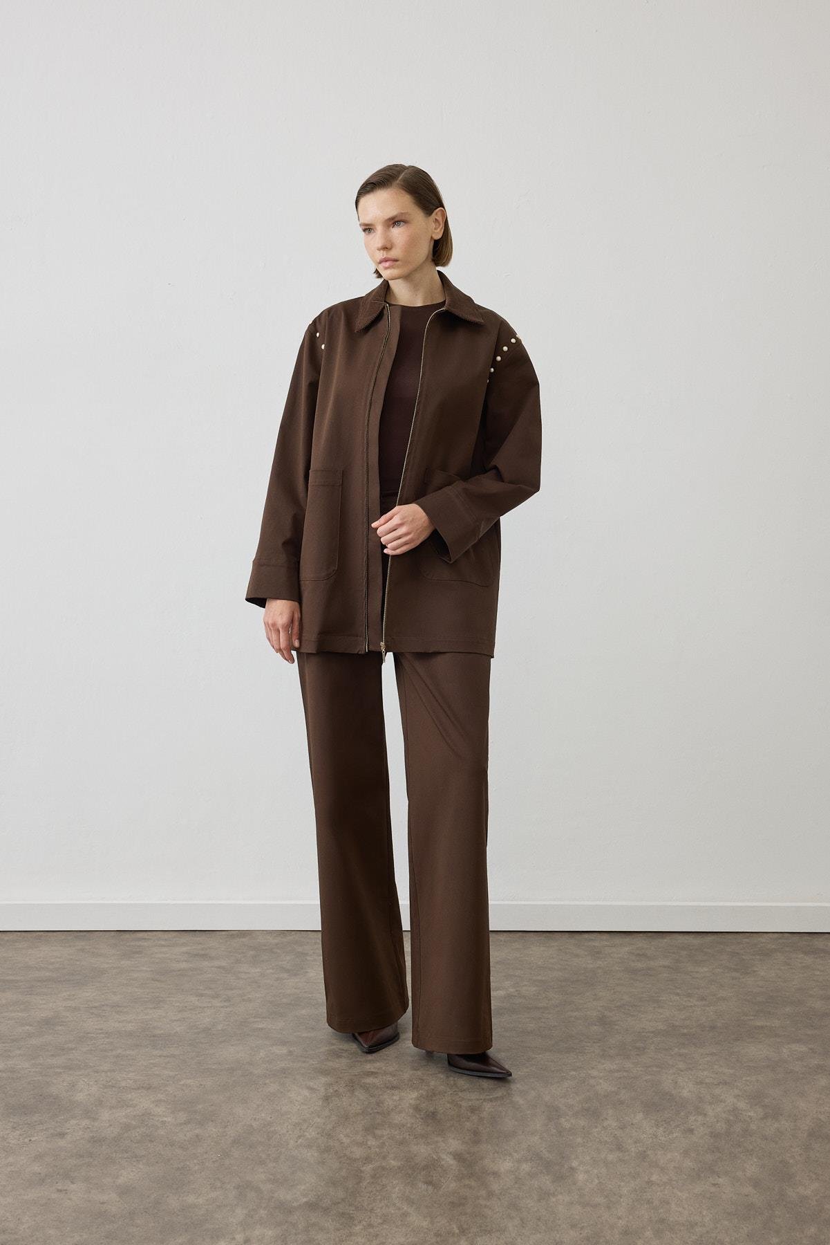 TERZİ DÜKKANI SPARK İNCİ DETAYLI PANTOLONLU TAKIM TD26K05000015